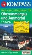 Oberammergau und Ammertal: Wander-, Bike- und Langlaufkarte. GPS-genau. 1:25.000