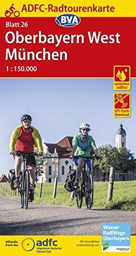 ADFC-Radtourenkarte 26 Oberbayern West / München 1:150.000, reiß- und wetterfest, GPS-Tracks Download (ADFC-Radtourenkarte 1:150000)