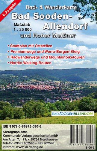 Bad Sooden-Allendorf und Hoher Meißner: Rad- und Wanderkarte mit Stadtplan und Ortsteilen