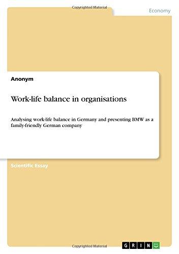 Work-life balance in organisations: Analysing work-life balance in Germany and presenting BMW as a family-friendly German company