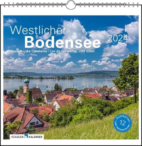 Westlicher Bodensee 2024: Postkarten-Tischkalender