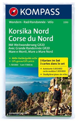 Korsika Nord - Corse du Nord - Weitwanderweg GR20: Wanderkarten-Set mit Aktiv Guide. GPS-genau. 1:50000