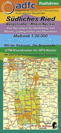 Radwanderkarte - Radfahren - Südliches Ried / Bergstraße / Rhein-Neckar: Von Gernsheim bis Heidelberg, mit Worms, Ludwigshafen und Mannheim; Maßstab ... Mit allen in der Natur beschilderten Radwegen