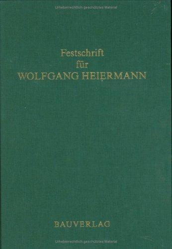 Festschrift für Wolfgang Heiermann zum 60. Geburtstag