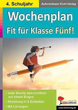 Wochenplan Fit für Klasse Fünf!: Jede Woche übersichtlich auf einem Bogen!