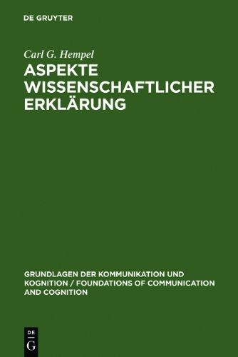 Aspekte wissenschaftlicher Erklärung (Grundlagen Der Kommunikation Und Kognition / Foundations of)