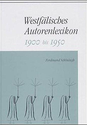 Westfälisches Autorenlexikon: 1900-1950