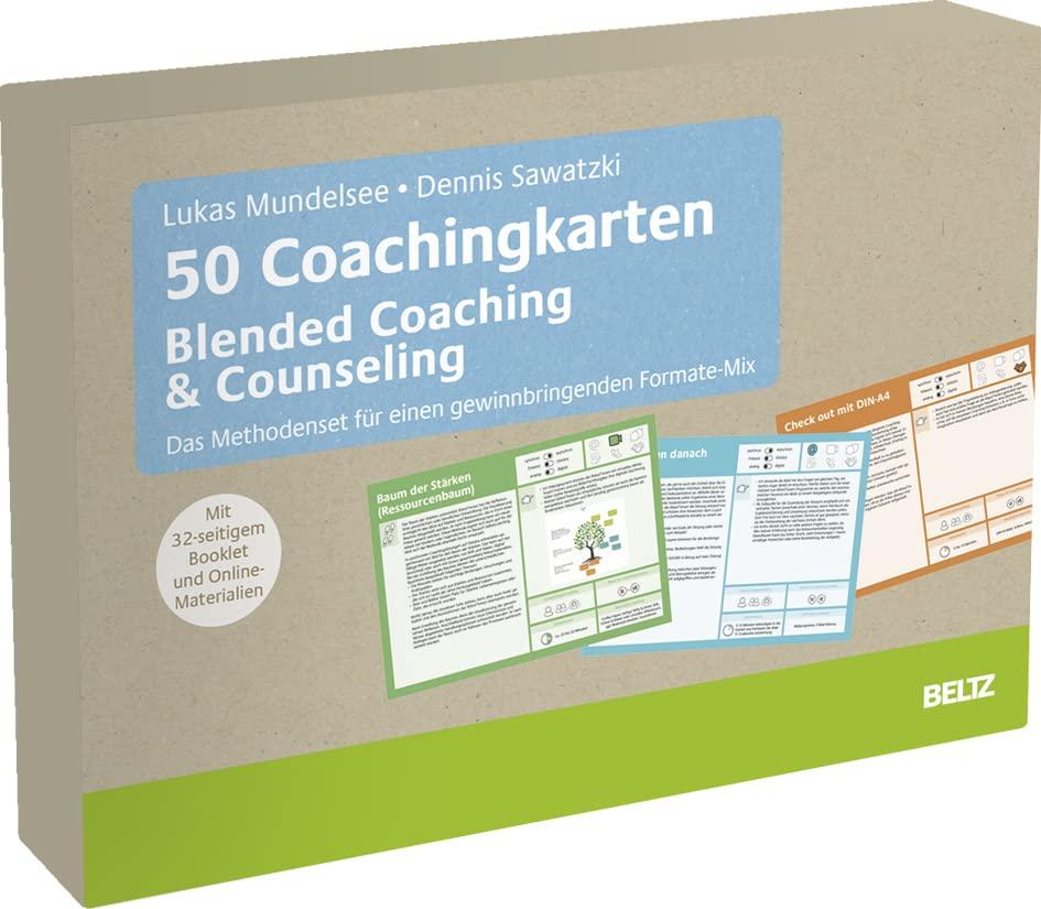 50 Coachingkarten Blended Coaching & Counseling: Das Methodenset für einen gewinnbringenden Formate-Mix. Mit 32-seitigem Booklet und Online-Materialien