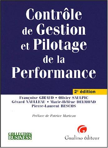 Contrôle de gestion et pilotage de la performance