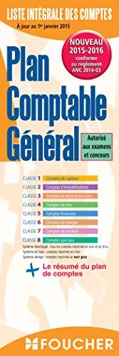 Plan comptable général 2015-2016 : liste intégrale des comptes