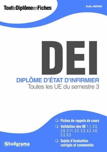 DEI, diplôme d'Etat d'infirmier : toutes les UE du semestre 3