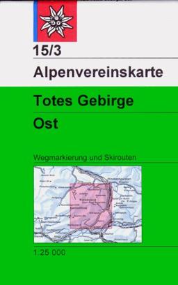 Totes Gebirge, Ost: Topographische Karte 1:25.000 mit Wegmarkierungen und Skirouten