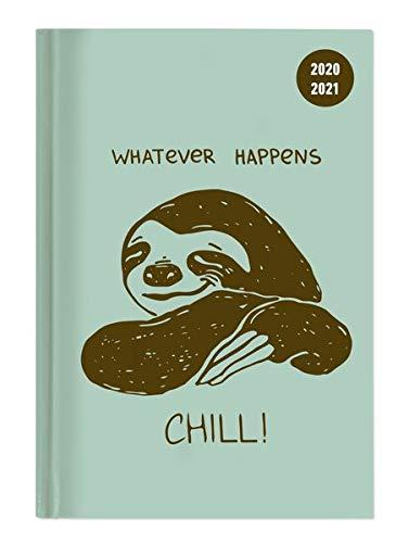 Collegetimer Chill! 2020/2021 - Schüler-Kalender A5 (15x21 cm) - Faultier - Day By Day - 352 Seiten - Terminplaner - Notizbuch - Alpha Edition (Collegetimer A5 Daily)