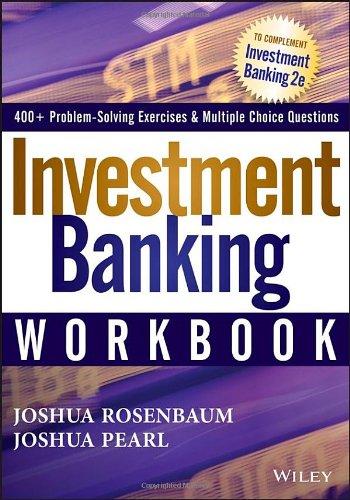 Investment Banking Workbook (Wiley Finance Editions)