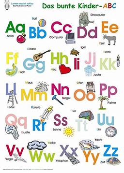 Das bunte Kinder-ABC. Poster: Deutsch