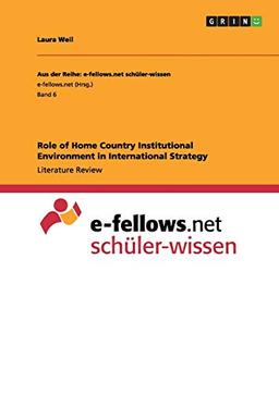 Role of Home Country Institutional Environment in International Strategy