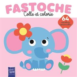 Fastoche : colle et colorie : l'éléphante