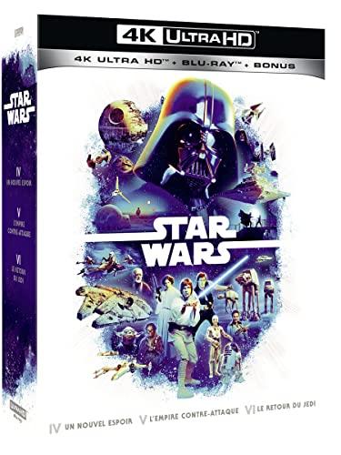 Star wars - episodes 4 à 6 : un nouvel espoir + l'empire contre-attaque + le retour du jedi 4k ultra hd [Blu-ray] [FR Import]