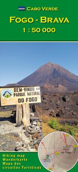 Cabo Verde: Fogo, Brava 1 : 50000: Wanderkarte