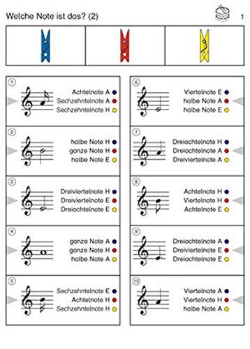 Noten und Musikinstrumente: 2. bis 4. Klasse (Bergedorfer® Colorclips)