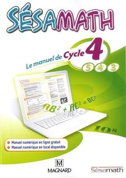 Sésamath : le manuel de cycle 4, 5e, 4e, 3e