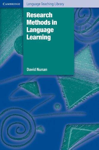 Research Methods in Language Learning (Cambridge Language Teaching Library)