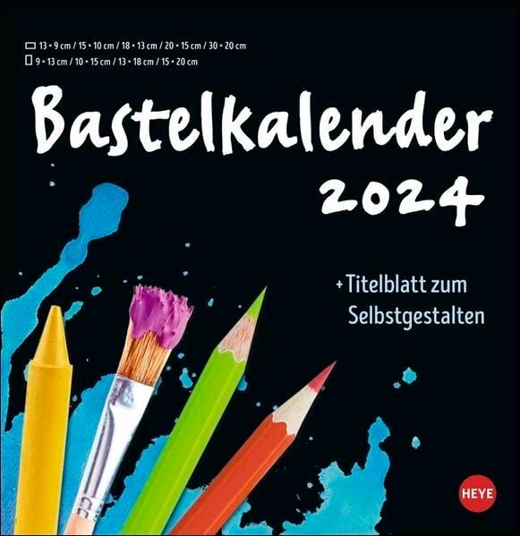 Bastelkalender schwarz groß 2024