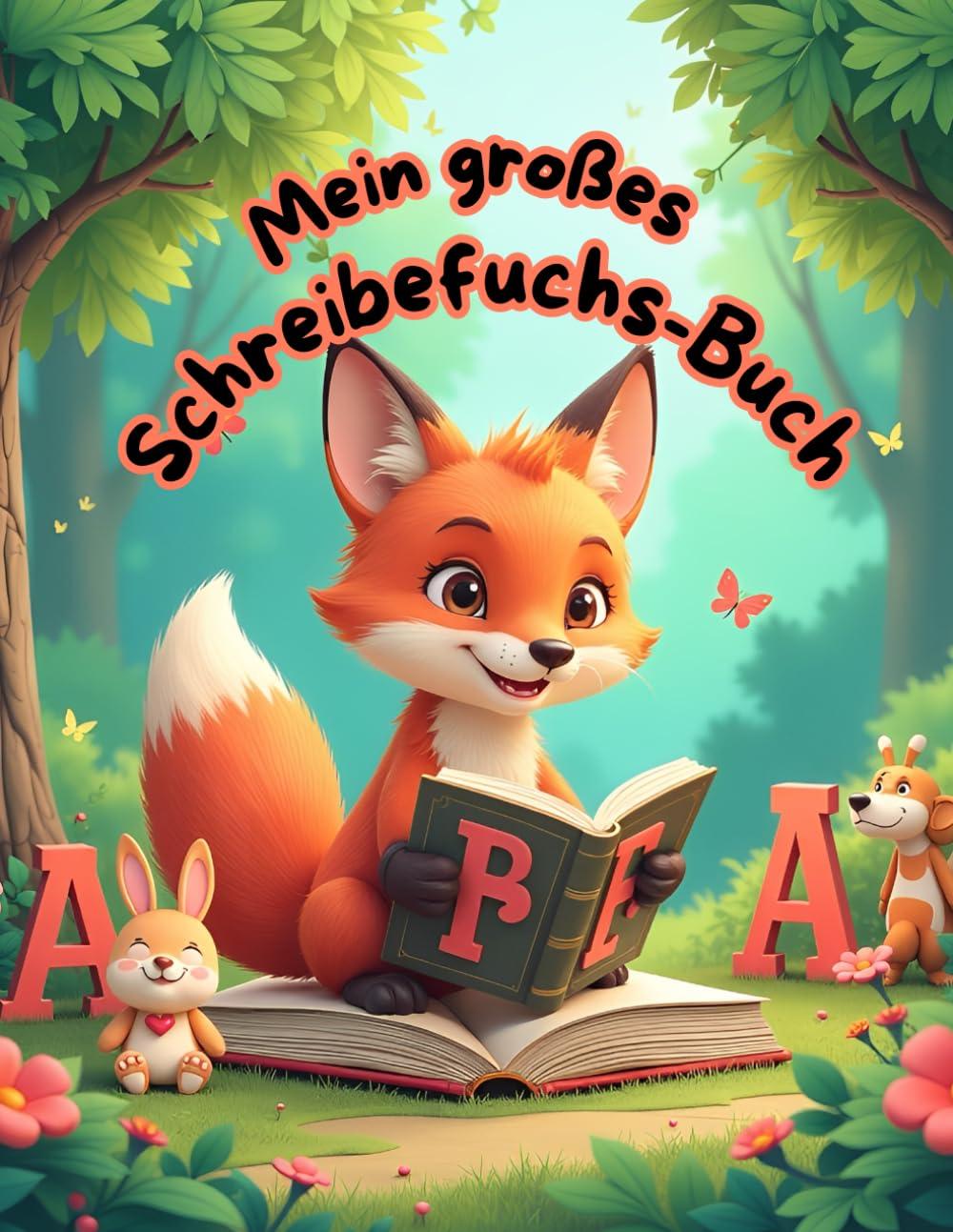 Mein großes Schreibefuchs-Buch: Lerne mit Felix Fuchs schreiben und lesen: Ein Schreiben-Lernen-Buch für Kinder ab 4 Jahren