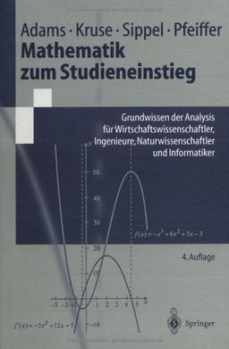 Mathematik zum Studieneinstieg: Grundwissen der Analysis für Wirtschaftswissenschaftler, Ingenieure, Naturwissenschaftler und Informatiker (Springer-Lehrbuch)