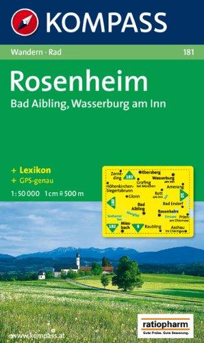 Rosenheim, Bad Aibling, Wasserburg am Inn: Wander- und Bikekarte. GPS-genau. 1:50.000