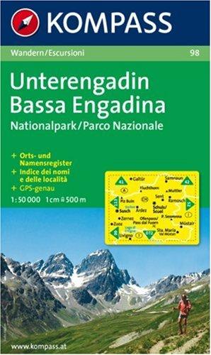 Unterengadin /Bassa Engadina - Nationalpark /Parco Nazionale: Wanderkarte. GPS-geeignet. 1:50000