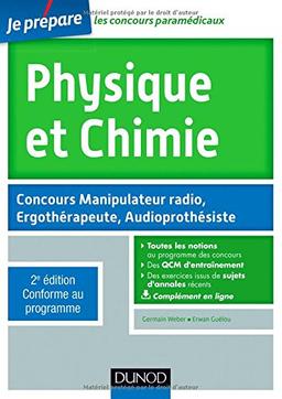 Physique et chimie : concours manipulateur radio, ergothérapeute, audioprothésiste