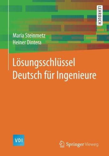 Lösungsschlüssel Deutsch für Ingenieure (VDI-Buch)