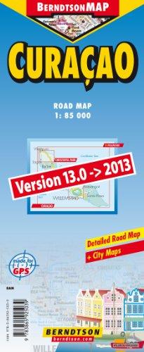 Curaçao 1:85 000 +++ ABS Islands, Chistoffel Park, Lesser Antilles, Willemstad, Willemstad & Subburbs, Time Zone (BerndtsonMAP) (Road Map/ Landkarte) [Folded Map/ Faltkarte]