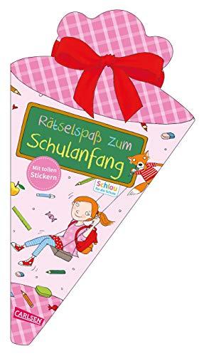 Schlau für die Schule: Rätselspaß zum Schulanfang mit Stickern (Schultüte für Mädchen): Malen und Rätseln für den Schulstart