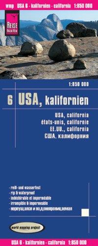 Kalifornien 1 : 850 000: GPS-tauglich durch Gradnetz, Höhenlinien und Höhenschichten-Relief, klassifiziertes Straßennetz, ausführlicher Ortsindex