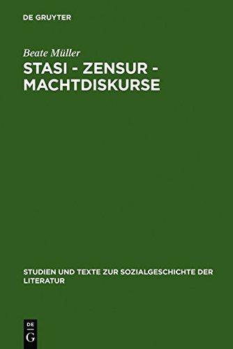 Stasi - Zensur - Machtdiskurse: Publikationsgeschichten und Materialien zu Jurek Beckers Werk (Studien und Texte zur Sozialgeschichte der Literatur, Band 110)