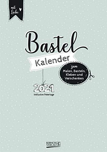 Foto-Malen-Basteln A4 Mint 2022: Bastelkalender zum Selbstgestalten. Edler Fotokalender mit festem Fotokarton und Platz für Geburtstage/Notizen Do-it-yourself!