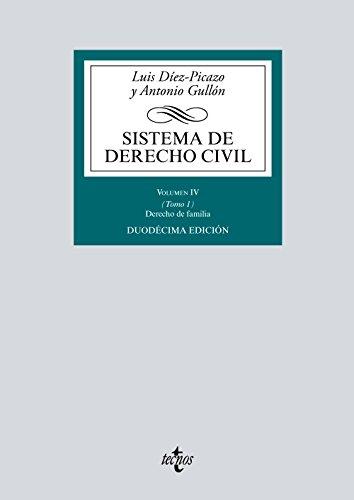 Sistema de derecho civil IV : 1, derecho de familia: Volumen IV (Tomo 1) Derecho de Familia (Derecho - Biblioteca Universitaria de Editorial Tecnos)