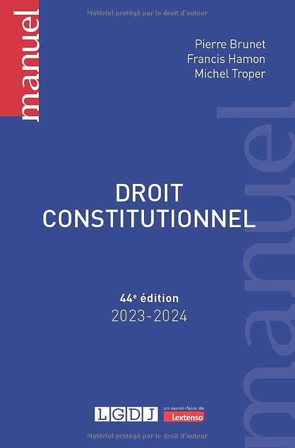 Droit constitutionnel : 2023-2024