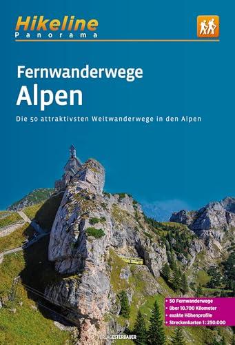 Fernwanderwege Alpen: Die attraktivsten Fernwanderwege der Alpen, über 10.700 Kilometer, exakte Höhenprofile, Streckenkarten 1:250.000 (bikeline Panorama)