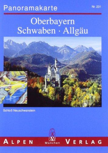 Panoramakarte Oberbayern - Schwaben - Allgäu