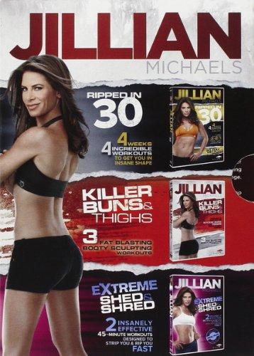 Jillian Michaels Triple DVD Boxed Set (Feat. Ripped in 30, Killer Buns and Thighs, Extreme Shed and Shred) [UK Import]