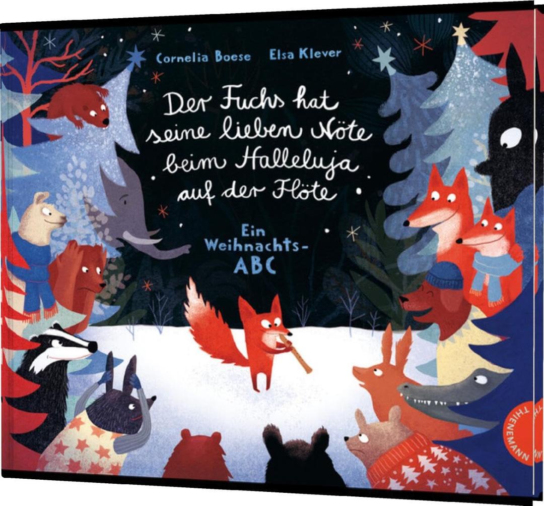 Der Fuchs hat seine lieben Nöte beim Halleluja auf der Flöte: Ein Weihnachts-ABC | Mini-Weihnachtsbilderbuch mit lustigen Reimen