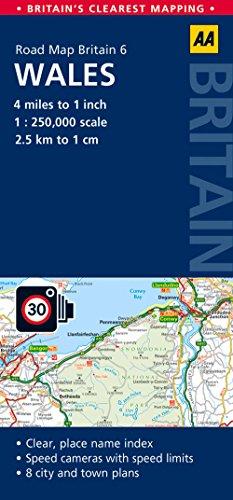 Road Map Britain 06 Wales 1 : 250 000 (Aa Road Map)