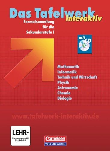 Das Tafelwerk interaktiv - Allgemeine Ausgabe: Schülerbuch mit CD-ROM: Formelsammlung für die Sekundarstufe I