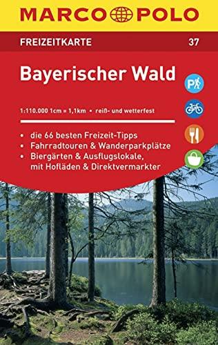 MARCO POLO Freizeitkarte Bayerischer Wald 1:110 000: Die 66 besten Freizeit-Tipps. Fahrradtouren & Wanderparkplätze. Biergärten & Ausflugslokale, mit Hofläden & Direktvermarkter. Reiß- und wetterfest