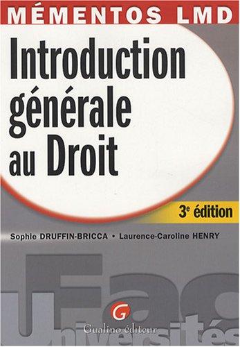 Introduction générale au droit