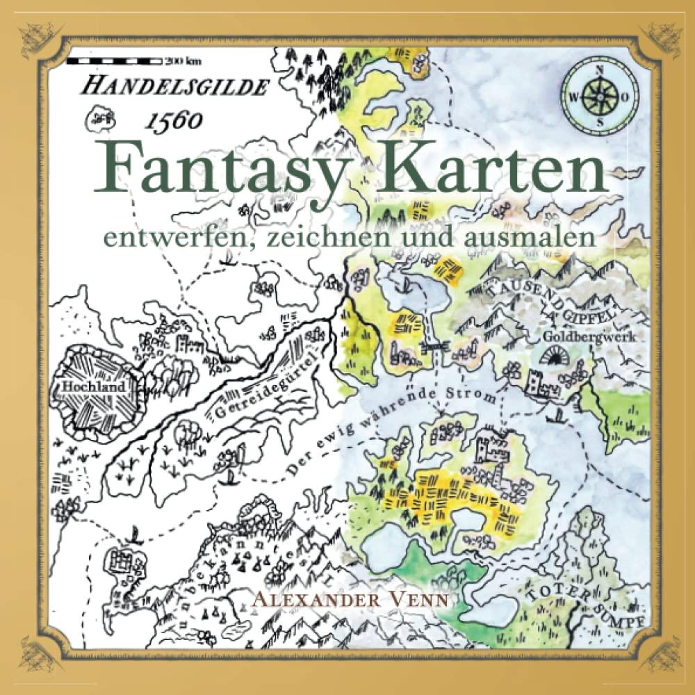 Fantasy Karten entwerfen, zeichnen und ausmalen