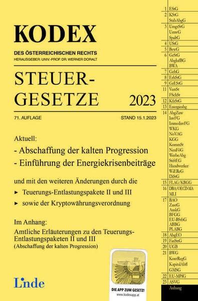 KODEX Steuergesetze 2023 (Kodex des Österreichischen Rechts)